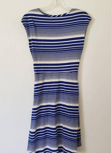 The North Face  Casual Knee-length Dress Cotton Modal Blue White Stripes Size XS