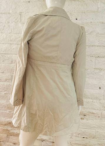 Beige anthropology tulle trench coat size M Tan Size M