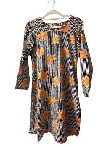 Modcloth Orange Flower Power Cover Up Dress