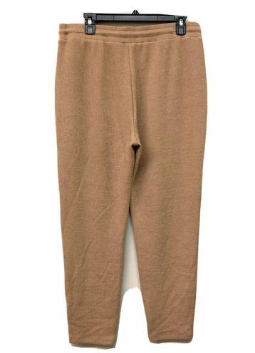 Elodie  Womens Beige Jogger Pants Drawstring Knit Ankle Casual Stretch