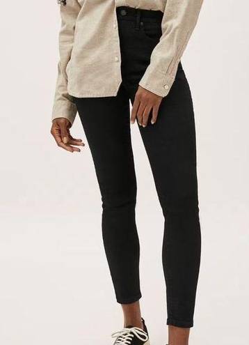 Everlane  23 Tall Authentic Stretch High Rise Skinny Jeans Mid Wash Black