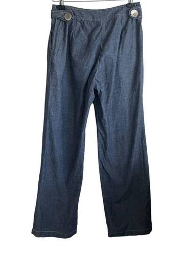J.Jill  Jeans Women Size 8 Blue Straight Leg Zipper Button Closure Stretch Denim