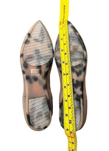 Rothy's Rothy’s The Pointy  Ecru Beige Tan Slip On Flats Tortoise Sole Women’s Size 9