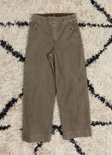 Spanx Stretch Twill Cropped Wide Leg Pants