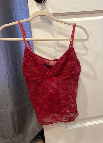 Edikted Red lace tank top