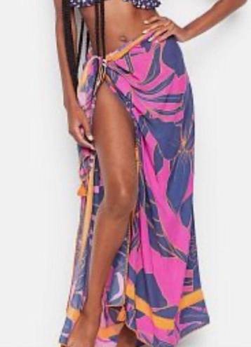 Maaji Orchid Monstera Leaf  Pareo Sarong Wrap Beyond Dreams Coverup NWT