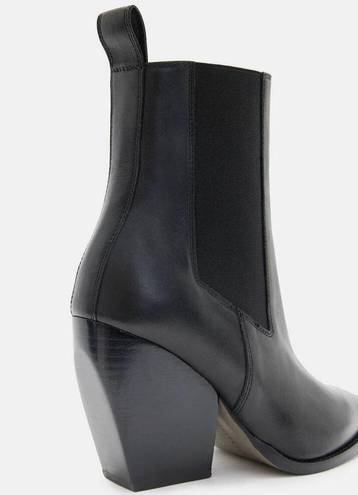 ALLSAINTS  Ria leather Wedge Chelsea Boot in Black size 6