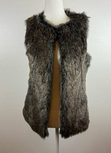 Banana Republic  Grey Faux Fur Vest in Smoky Grey Size X-Small