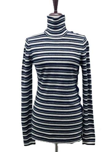 Tracy Reese  Cashmere Blend Navy & Ivory Nautical Striped Sweater Size Medium