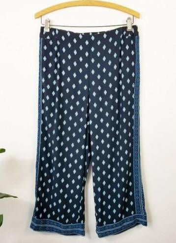 J.Jill  Women's Size XS Ponte Pull On Pants Wide Leg Lounge Floral Elatic Waist‎