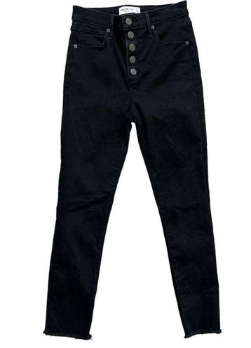 Abercrombie & Fitch The Super Skinny Ankle High Rise Jeans | Faded Black | 27