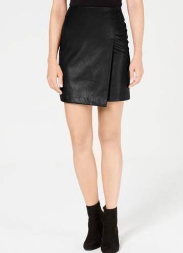 Bar III Black, Faux Leather  Skirt