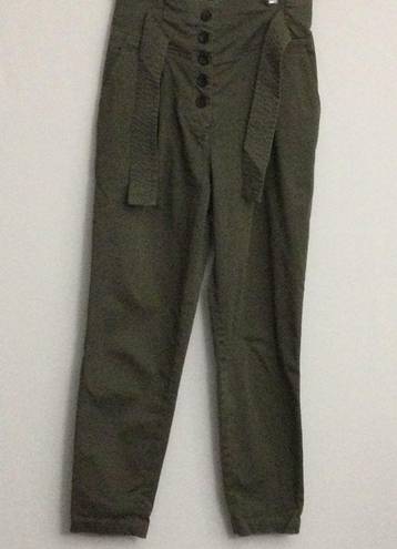 ALC Frank NWOT A.L.C Krew High-Waisted Tie-Waist Jean Pants In Oregano Green