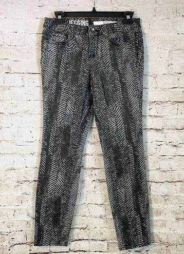 DKNY  Jeans Jeggings Skinny Black Gray Patterned Mid Rise Women’s Size 4