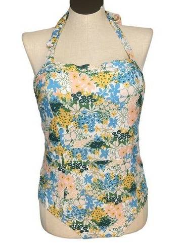 Modcloth  The Ava One-Piece Swimsuit New Plus floral halter swimsuit Sz 1X