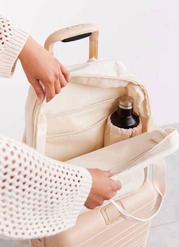 BEIS The Expandable Backpack In Beige