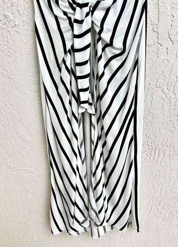 Vix Paula Hermanny NWT  Stripe Perrine Sasha Cover Up Dress Black Women's Size XS