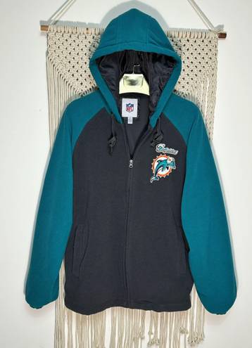 NFL Vintage Miami Dolphins Fleece full Zip jacket unisex size Medium.