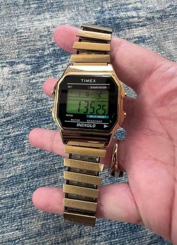 Men's Timex T78677 Gold Tone Stainless Steel Digital Watch