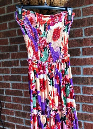 Abel the label  ATL Maxi Dress New Size Small Floral Retro Smocked Boho Chic