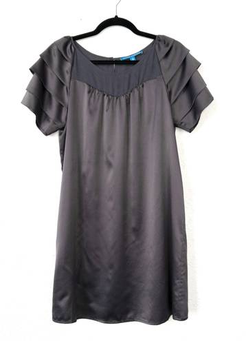 Walter Baker Walter x  Gray Silk Satin Shift Dress Size Medium