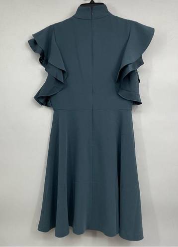 Cinq à Sept NWT  Reiko Flutter-Sleeve A-Line Dress in Blue