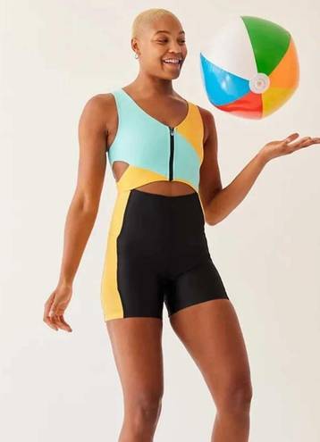 Outdoor Voices Outdoor Voice SplashKnit 6” Bodysuit Capri/Mango/Black