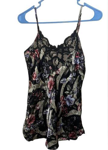 Victoria's Secret Victoria’s Secret gold label floral satin slip dress with lace trim size…