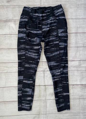 Avia women S pull on print leggings w/elastic waist black and white