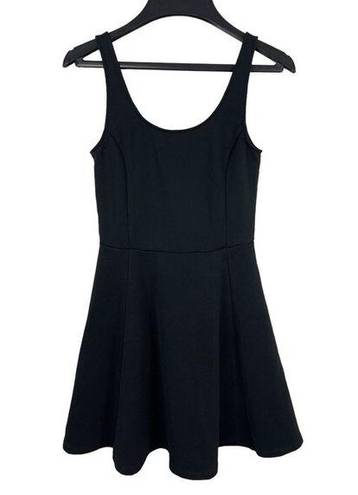 Divided  H&M Black Sleeveless Ribbed A-line Mini Skater Dress 6