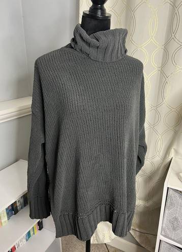 Aerie Sunset Soft Turtleneck Oversized Chunky Knit Pullover Sweater