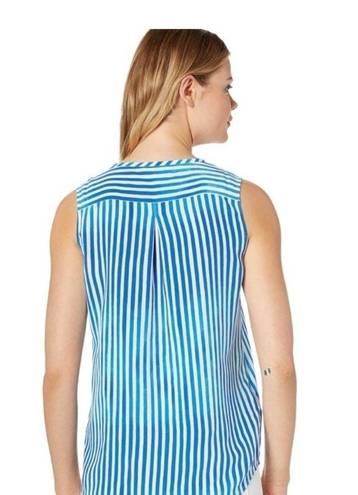 Tommy Bahama  Striped Silk Front Tie Tank. Size XS. Blue and white