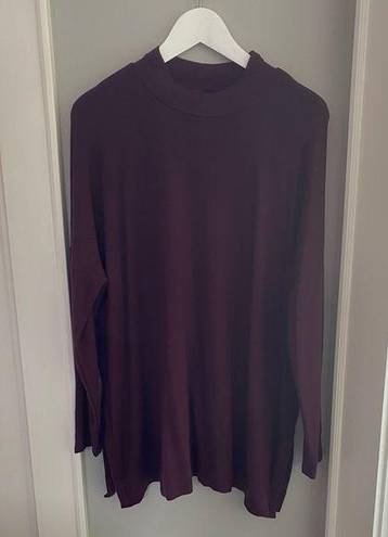 Lou & grey  Side-Split Maroon Sweater