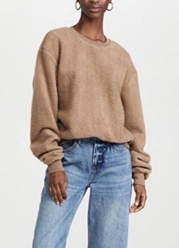 Good American Sherpa Boyfriend Sweatshirt