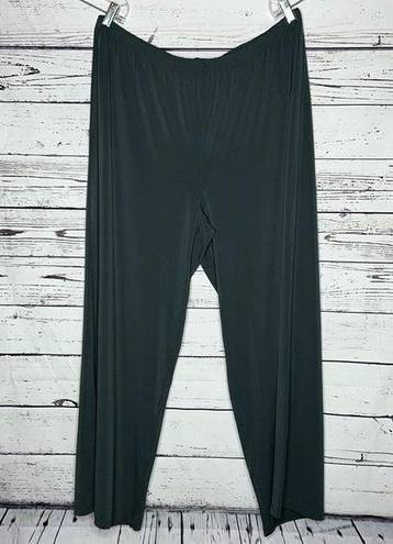 Bob Mackie  Wearable Art Size 2X Gray Elastic Waistband Pull-On Wide Leg Pants