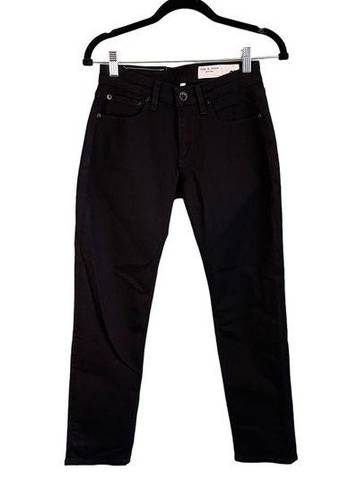 Rag and Bone  Women's Black Denim Low Rise Slim Boyfriend Skinny Jeans Size 23 NWT