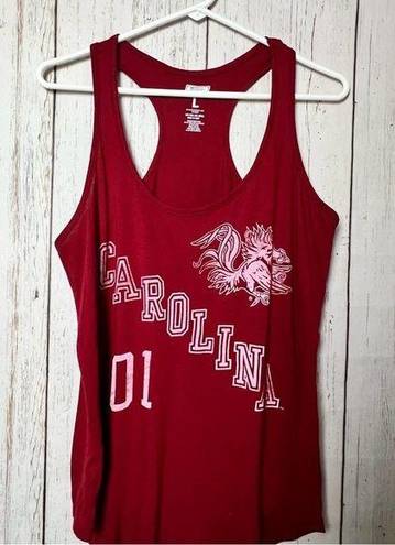 Tailgate  Women's Racerback Curved Hem Carolina Graphic Tank Sz L