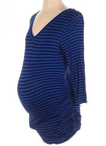 Liz Lange 🎊HP🎊  Maternity blue and black striped tunic top size large