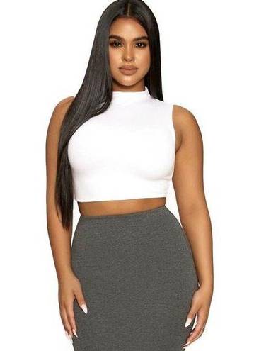 Naked Wardrobe  the nw sleeveless crop Size XS In White Womens