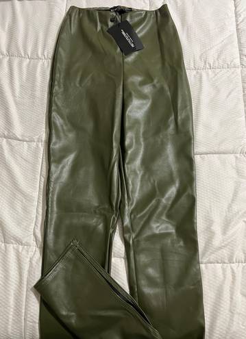 Pretty Little Thing New with Tags  Olive Leather Pants