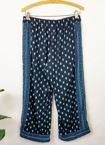 J.Jill  Women's Size XS Ponte Pull On Pants Wide Leg Lounge Floral Elatic Waist‎