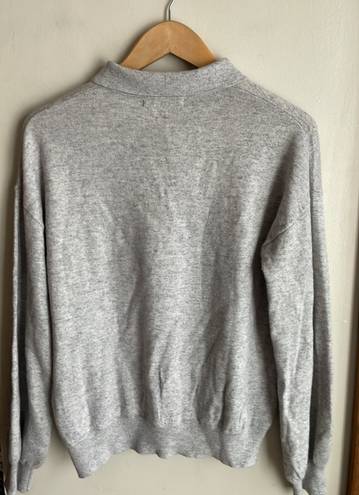 Boden USA BODEN Winchilsea Collared Jumper Sweater Grey Melange