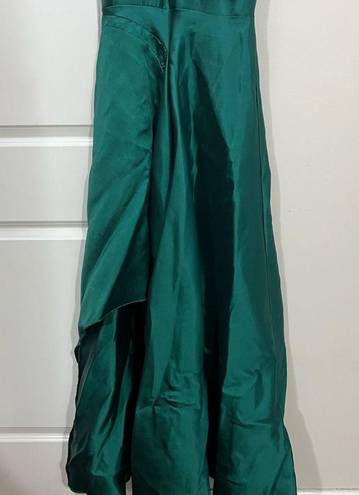 Badgley Mischka  Marine Green Stretch Mikado Gown Size 4 US $650