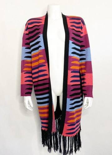 Mara Hoffman  Striped Fringe Cardigan Knit