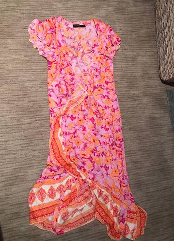 Zesica Wrap Dress Pink