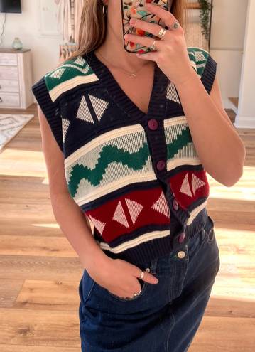 Cabin creek Vintage Christmas Knit Vest 