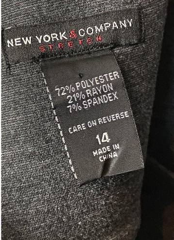 Krass&co NY &  Gray Sleeveless V Neck Empire Waist Stretch Dress Size 14 All Occasion