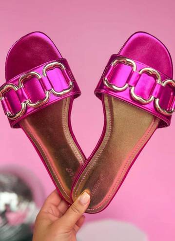 Bamboo Metallic Pink Sandals