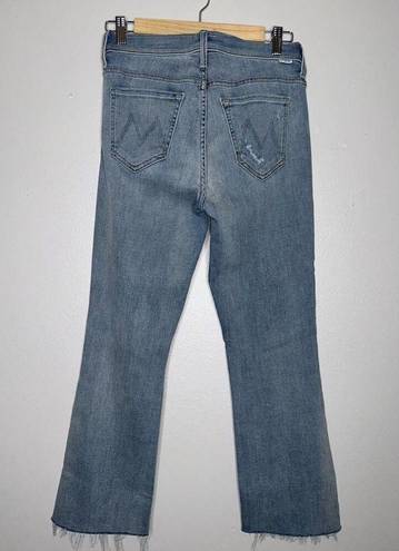 Mother The Insider Crop Step Fray in Chatterbox Distressed Blue Size 26