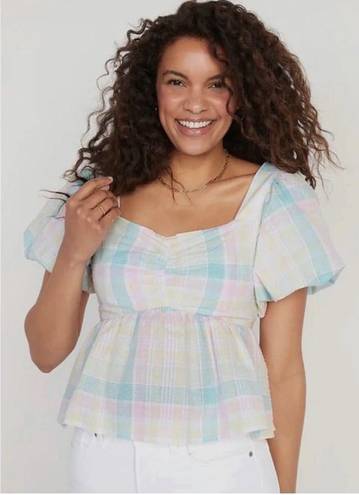 Old Navy Pastel Plaid Baby Doll Style